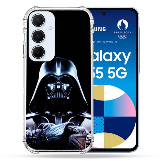 Coque Renforcé Pour Samsung Galaxy A55 5G Star Wars - Dark Vador Noir
