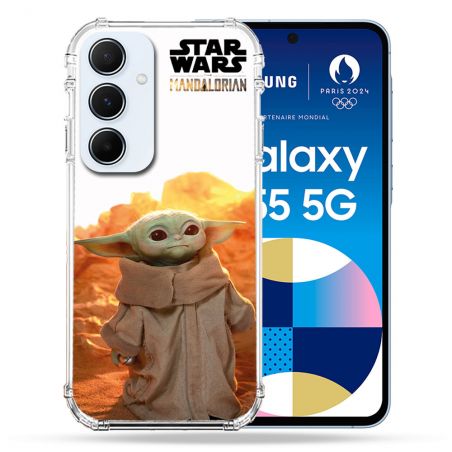 Coque Renforcé Pour Samsung Galaxy A55 5G Star Wars - Yoda bebe soleil