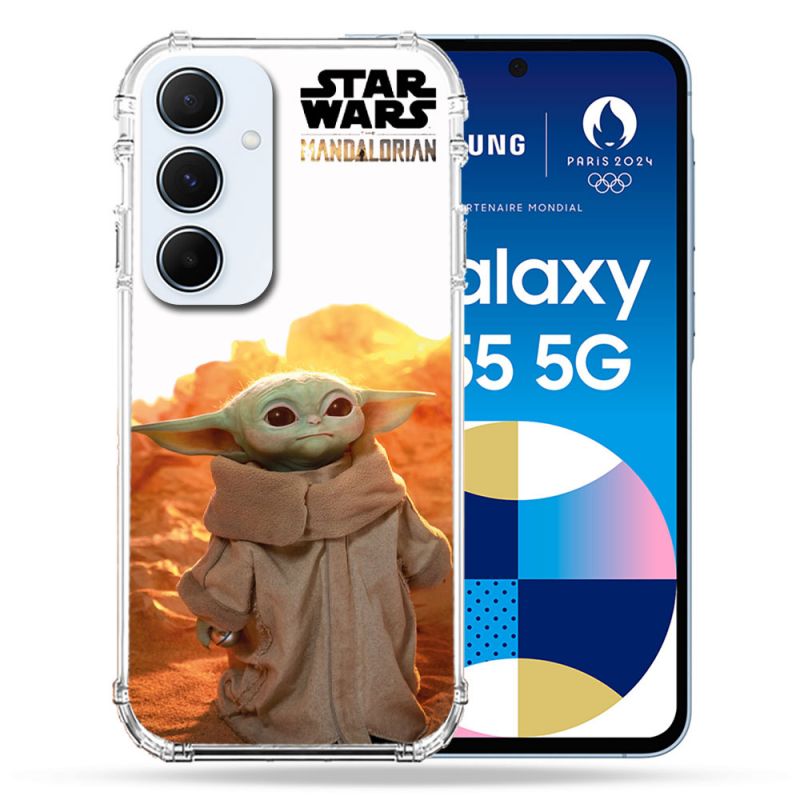 Coque Renforcé Pour Samsung Galaxy A55 5G Star Wars - Yoda bebe soleil