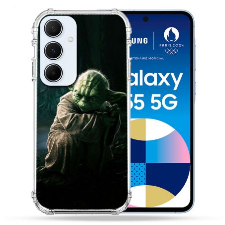 Coque Renforcé Pour Samsung Galaxy A55 5G Star Wars - Yoda sombre