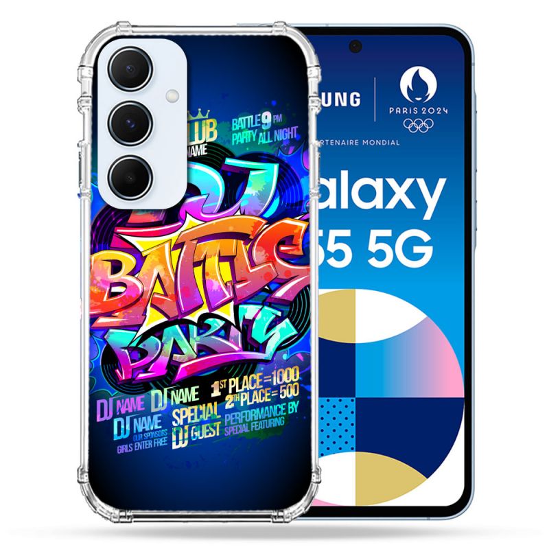 Coque Renforcé Pour Samsung Galaxy A55 5G Street Art Rap