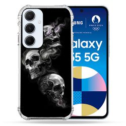 Coque Renforcé Pour Samsung Galaxy A55 5G Tete de Mort Triple