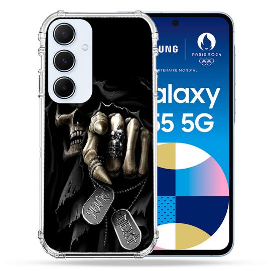 Coque Renforcé Pour Samsung Galaxy A55 5G Tete de Mort Your Next