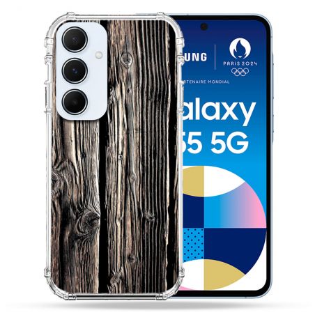 Coque Renforcé Pour Samsung Galaxy A55 5G Texture Bois