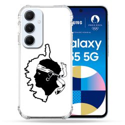 Coque Renforcé Pour Samsung Galaxy A55 5G Voyage Corse Blanc