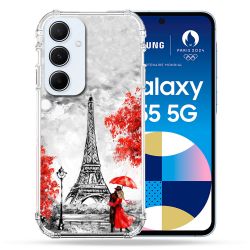 Coque Renforcé Pour Samsung Galaxy A55 5G Voyage France Paris Rouge