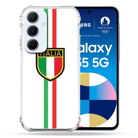 Coque Renforcé Pour Samsung Galaxy A55 5G Voyage Italie 3 Blanc
