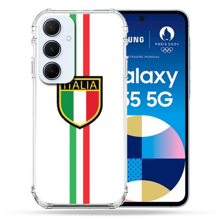 Coque Renforcé Pour Samsung Galaxy A55 5G Voyage Italie 3 Blanc