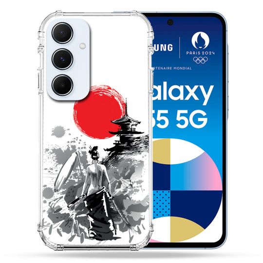 Coque Renforcé Pour Samsung Galaxy A55 5G Voyage Japon Femme