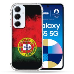 Coque Renforcé Pour Samsung Galaxy A55 5G Voyage Portugal Drapeau
