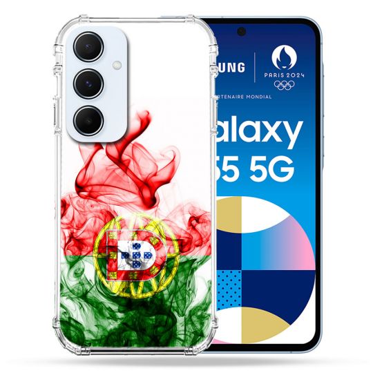 Coque Renforcé Pour Samsung Galaxy A55 5G Voyage Portugal Flamme