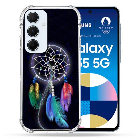 Coque Renforcé Pour Samsung Galaxy A55 5G Zen Attrape Reve Multicolore
