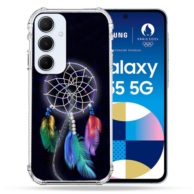 Coque Renforcé Pour Samsung Galaxy A55 5G Zen Attrape Reve Multicolore