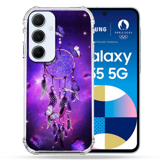 Coque Renforcé Pour Samsung Galaxy A55 5G Zen Attrape Reve Papillon