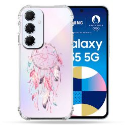 Coque Renforcé Transparente Pour Samsung Galaxy A55 5G Attrape Reve Rose