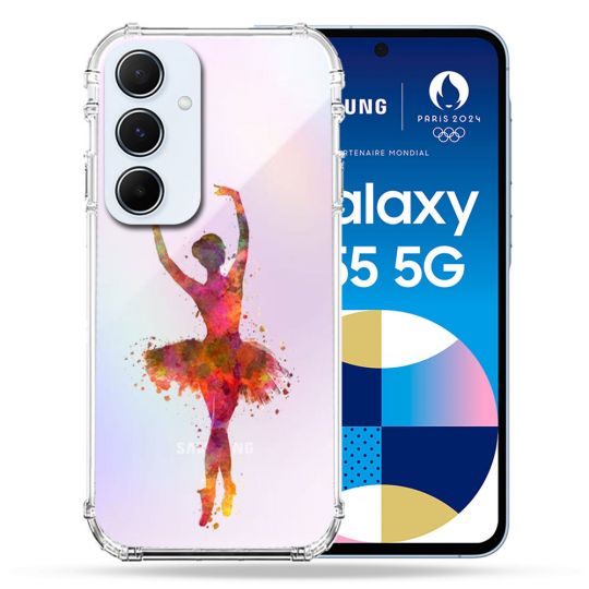 Coque Renforcé Transparente Pour Samsung Galaxy A55 5G Danseuse etoile