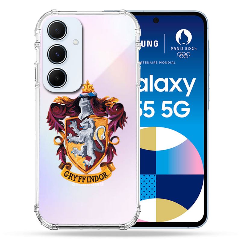 Coque Renforcé Transparente Pour Samsung Galaxy A55 5G Harry Potter Griffindor