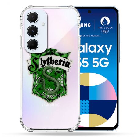 Coque Renforcé Transparente Pour Samsung Galaxy A55 5G Harry Potter Slytherin