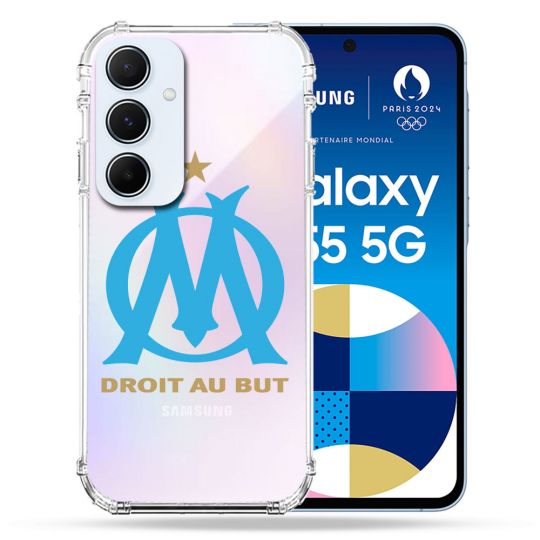 Coque Renforcé Transparente Pour Samsung Galaxy A55 5G Olympique Marseille OM