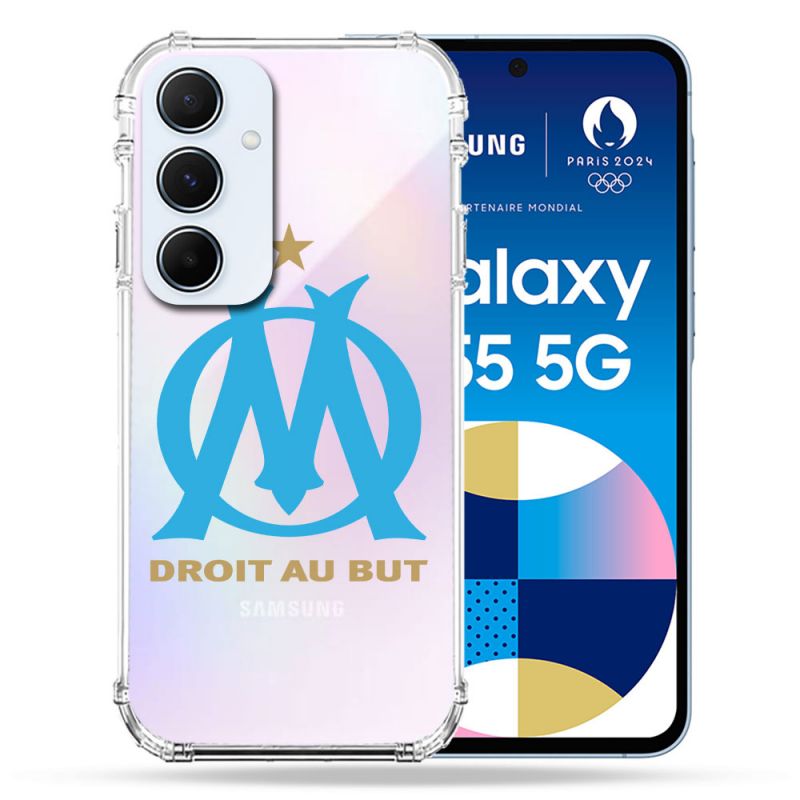 Coque Renforcé Transparente Pour Samsung Galaxy A55 5G Olympique Marseille OM