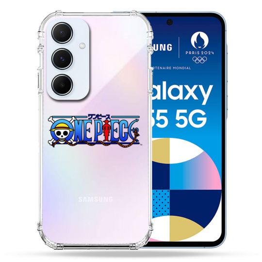 Coque Renforcé Transparente Pour Samsung Galaxy A55 5G One Piece Logo