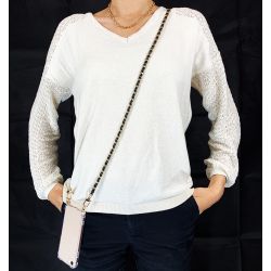 Coque Renforcé Transparente Pour Samsung Galaxy A55 5G Lanière / Cordon Chaine suspendue Noir