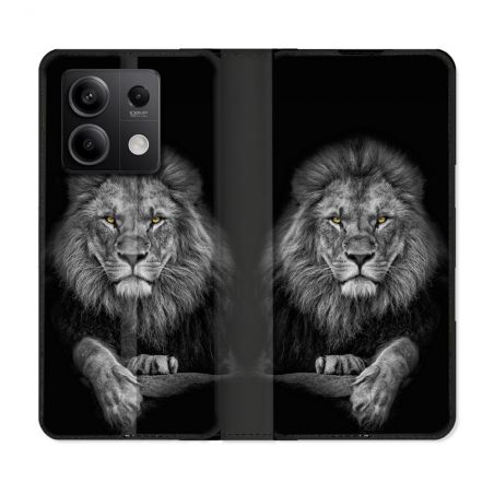 Housse Cuir Portefeuille Pour Xiaomi Redmi Note 13 Pro 5G Animal Lion Majestueux