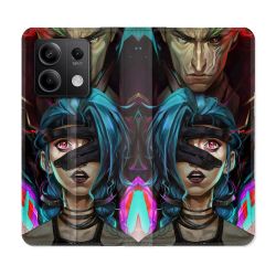 Housse Cuir Portefeuille Pour Xiaomi Redmi Note 13 Pro 5G Arcane Jynx Bleu