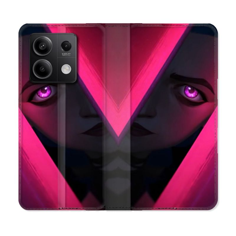 Housse Cuir Portefeuille Pour Xiaomi Redmi Note 13 Pro 5G Arcane Jynx Rose