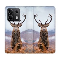 Housse Cuir Portefeuille Pour Xiaomi Redmi Note 13 Pro 5G Chasse Chevreuil Montagne