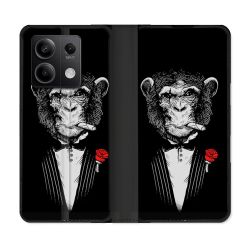 Housse Cuir Portefeuille Pour Xiaomi Redmi Note 13 Pro 5G Decale Singe Mafia