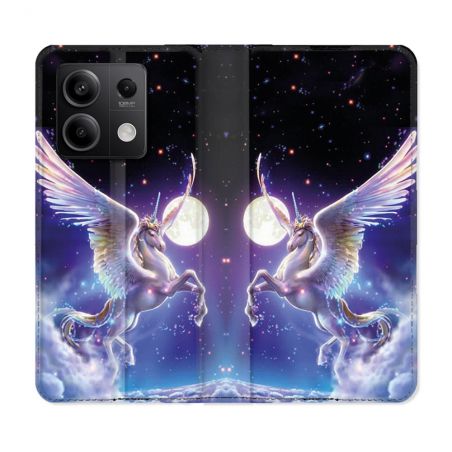 Housse Cuir Portefeuille Pour Xiaomi Redmi Note 13 Pro 5G Fantastique Licorne Céleste
