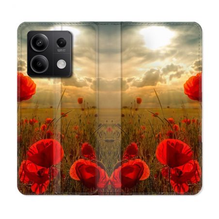 Housse Cuir Portefeuille Pour Xiaomi Redmi Note 13 Pro 5G Fleur Housse Cuir Portefeuillelicot