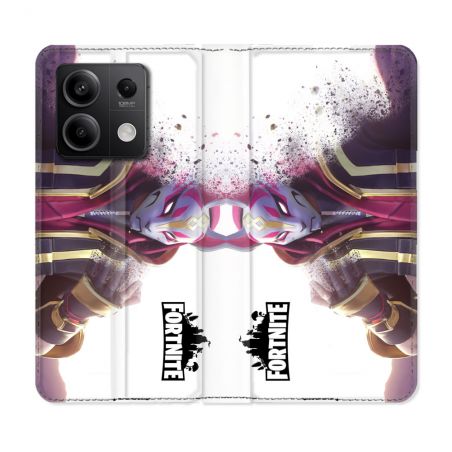 Housse Cuir Portefeuille Pour Xiaomi Redmi Note 13 Pro 5G Fortnite Blanc