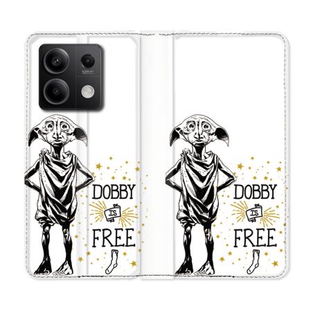 Housse Cuir Portefeuille Pour Xiaomi Redmi Note 13 Pro 5G Harry Potter Dobby Free Blanc