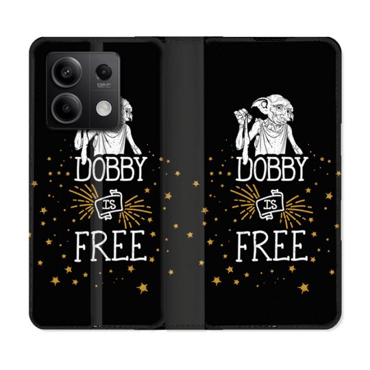 Housse Cuir Portefeuille Pour Xiaomi Redmi Note 13 Pro 5G Harry Potter Dobby Free Noir