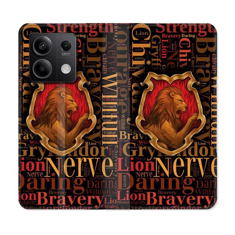 Housse Cuir Portefeuille Pour Xiaomi Redmi Note 13 Pro 5G Harry Potter Griffondor