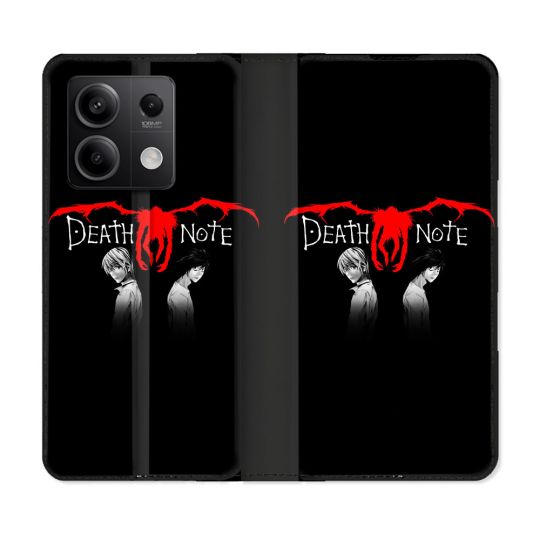 Housse Cuir Portefeuille Pour Xiaomi Redmi Note 13 Pro 5G Manga Death Note Noir