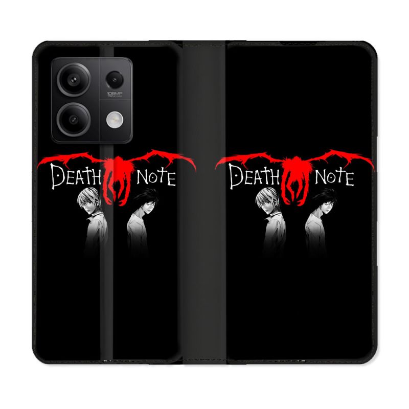 Housse Cuir Portefeuille Pour Xiaomi Redmi Note 13 Pro 5G Manga Death Note Noir