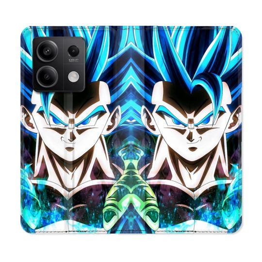 Housse Cuir Portefeuille Pour Xiaomi Redmi Note 13 Pro 5G Manga Dragon Ball Gogeta Visage