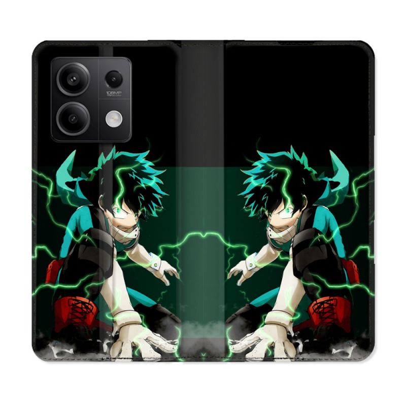 Housse Cuir Portefeuille Pour Xiaomi Redmi Note 13 Pro 5G Manga My Hero Academia Deku