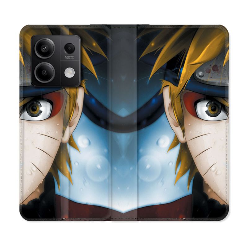 Housse Cuir Portefeuille Pour Xiaomi Redmi Note 13 Pro 5G Manga Naruto Blanc
