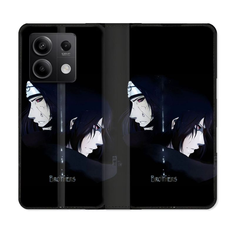Housse Cuir Portefeuille Pour Xiaomi Redmi Note 13 Pro 5G Manga Naruto Sasuke Itachi