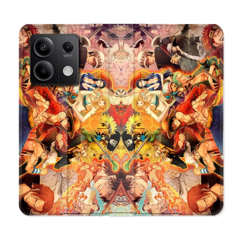 Housse Cuir Portefeuille Pour Xiaomi Redmi Note 13 Pro 5G Manga One Piece Nakama