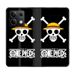 Housse Cuir Portefeuille Pour Xiaomi Redmi Note 13 Pro 5G Manga One Piece Tete de Mort