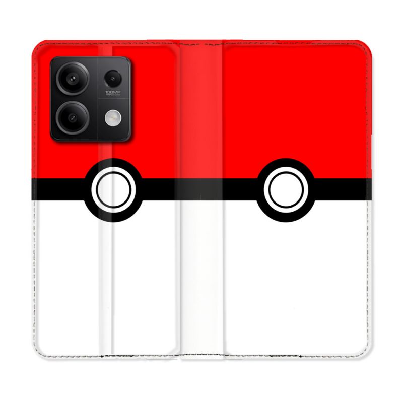 Housse Cuir Portefeuille Pour Xiaomi Redmi Note 13 Pro 5G Pokemon Pokeball