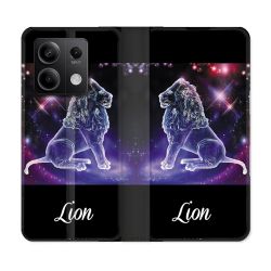 Housse Cuir Portefeuille Pour Xiaomi Redmi Note 13 Pro 5G Signe Zodiaque 2 Lion