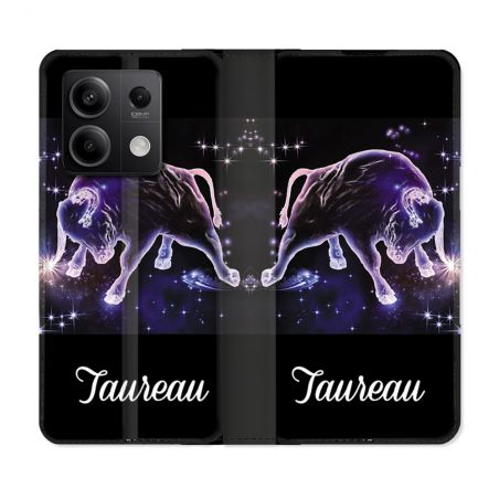 Housse Cuir Portefeuille Pour Xiaomi Redmi Note 13 Pro 5G Signe Zodiaque 2 Taureau