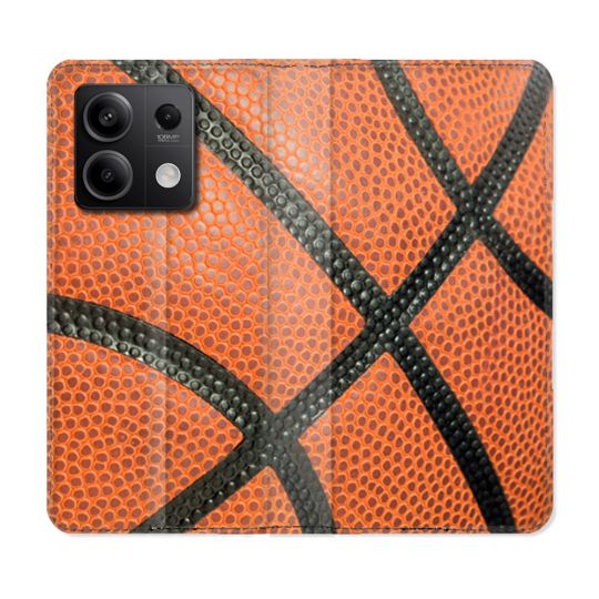 Housse Cuir Portefeuille Pour Xiaomi Redmi Note 13 Pro 5G Sport Ballon Basket