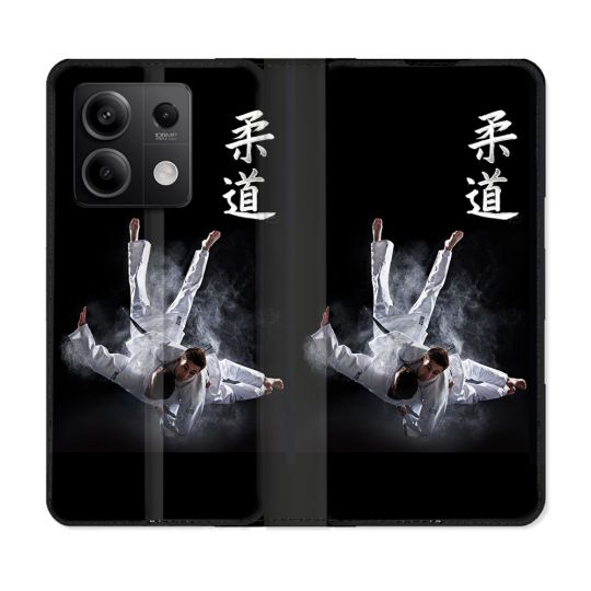 Housse Cuir Portefeuille Pour Xiaomi Redmi Note 13 Pro 5G Sport Judo Noir